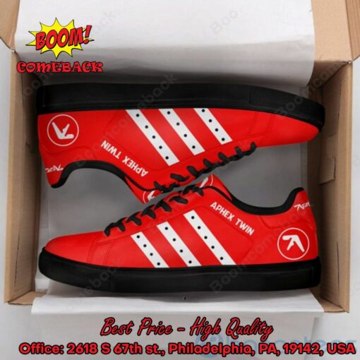 Aphex Twin White Stripes Style 2 Adidas Stan Smith Shoes