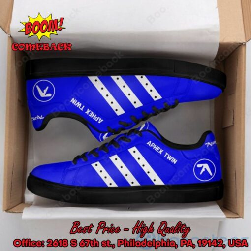 Aphex Twin White Stripes Style 3 Adidas Stan Smith Shoes