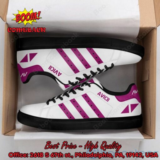 Avicii Purple Stripes Adidas Stan Smith Shoes
