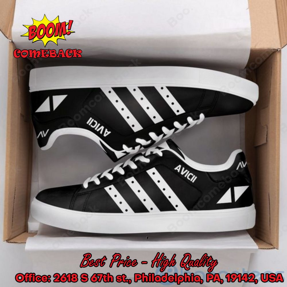 Avicii White Stripes Style 1 Adidas Stan Smith Shoes