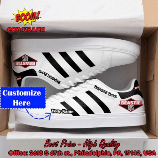 Beastie Boys Black Stripes Personalized Name Adidas Stan Smith Shoes