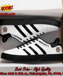 Bon Jovi Black Stripes Adidas Stan Smith Shoes