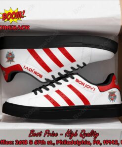 Bon Jovi Red Stripes Adidas Stan Smith Shoes