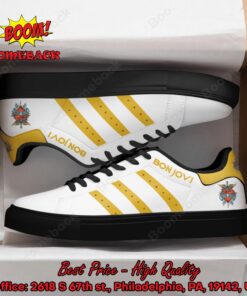 Bon Jovi Yellow Stripes Adidas Stan Smith Shoes