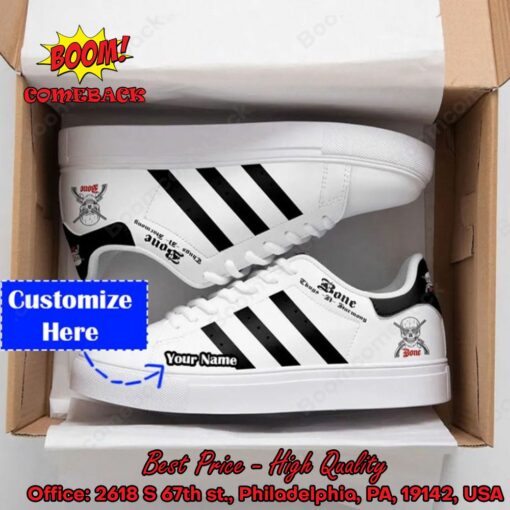 Bone Thugs-n-Harmony Black Stripes Personalized Name Adidas Stan Smith Shoes