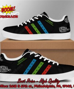 Creedence Clearwater Revival Blue Green Red Stripes Style 1 Adidas Stan Smith Shoes