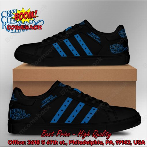 Creedence Clearwater Revival Blue Stripes Style 2 Adidas Stan Smith Shoes