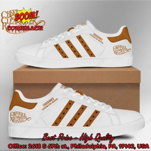 Creedence Clearwater Revival Brown Stripes Style 1 Adidas Stan Smith Shoes