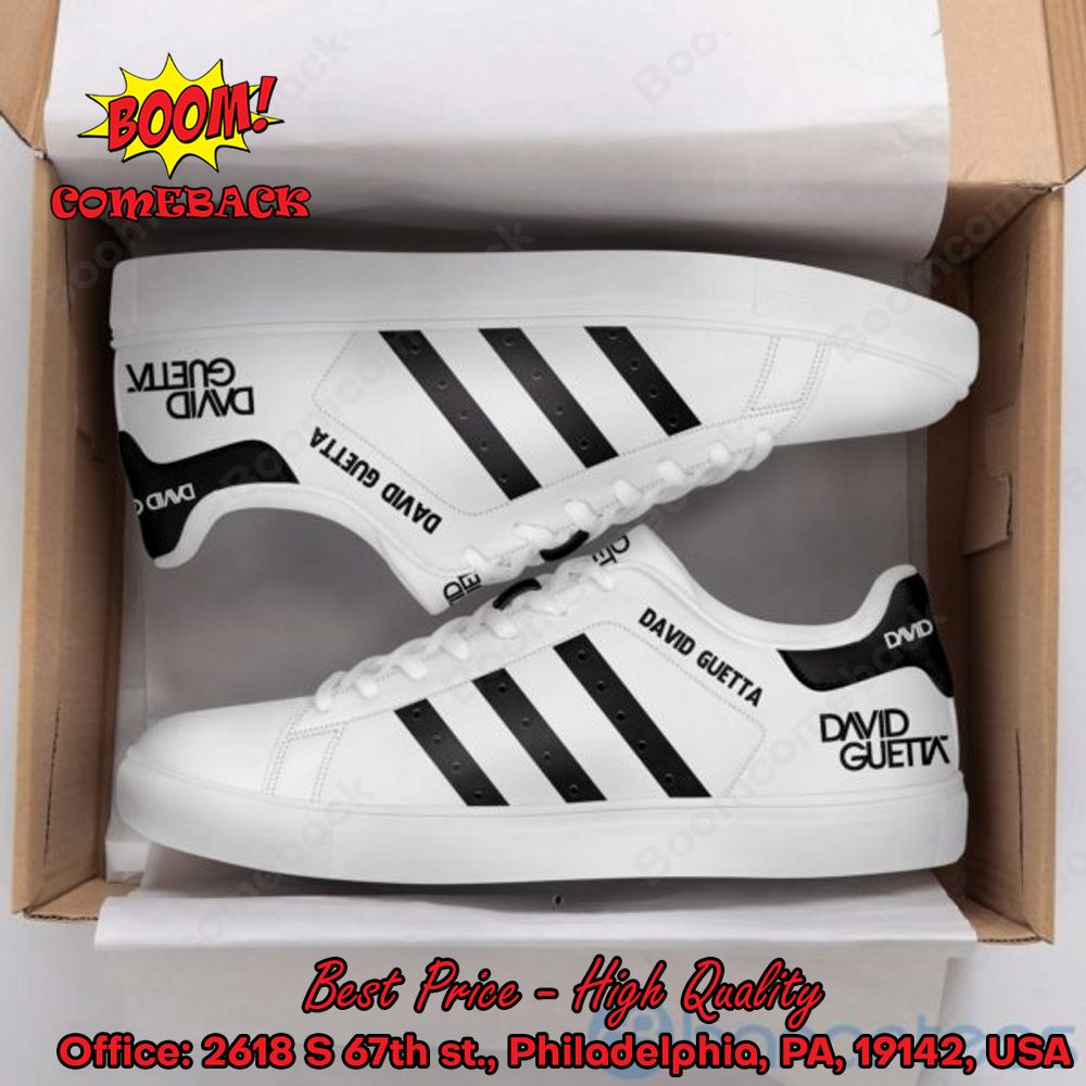 David Guetta DJ Black Stripes Style 1 Adidas Stan Smith Shoes