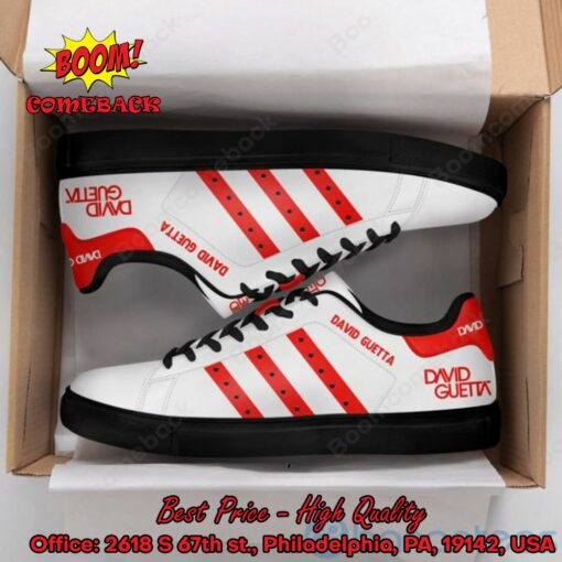 David Guetta DJ Red Stripes Adidas Stan Smith Shoes