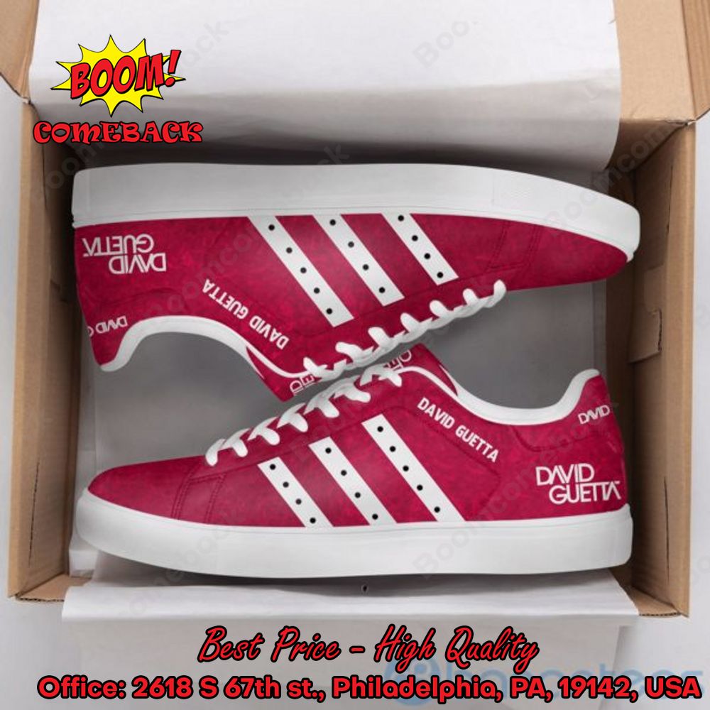 David Guetta DJ White Stripes Style 3 Adidas Stan Smith Shoes