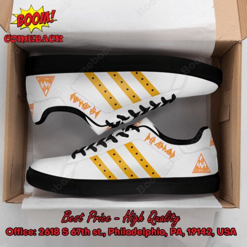 Def Leppard Orange Stripes Style 1 Adidas Stan Smith Shoes