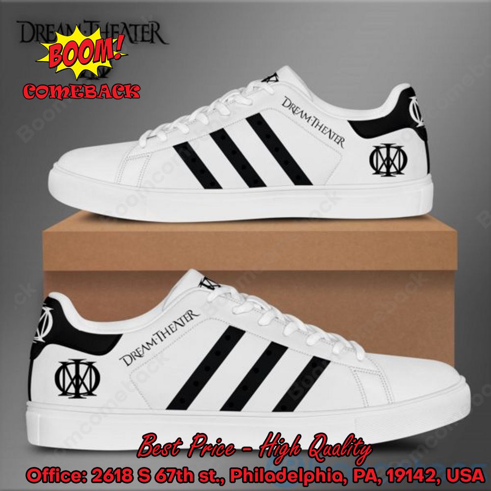Dream Theater Black Stripes Style 1 Adidas Stan Smith Shoes
