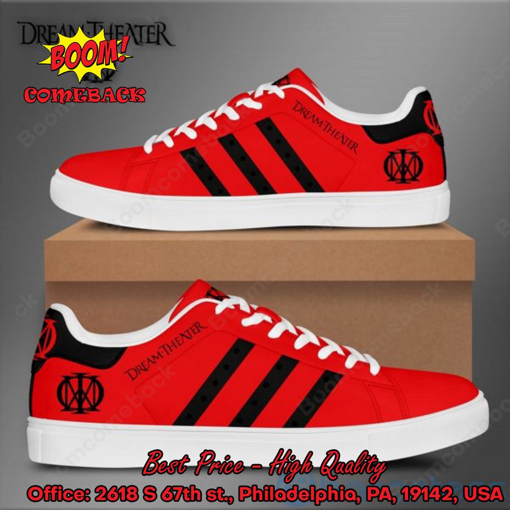 Dream Theater Black Stripes Style 2 Adidas Stan Smith Shoes