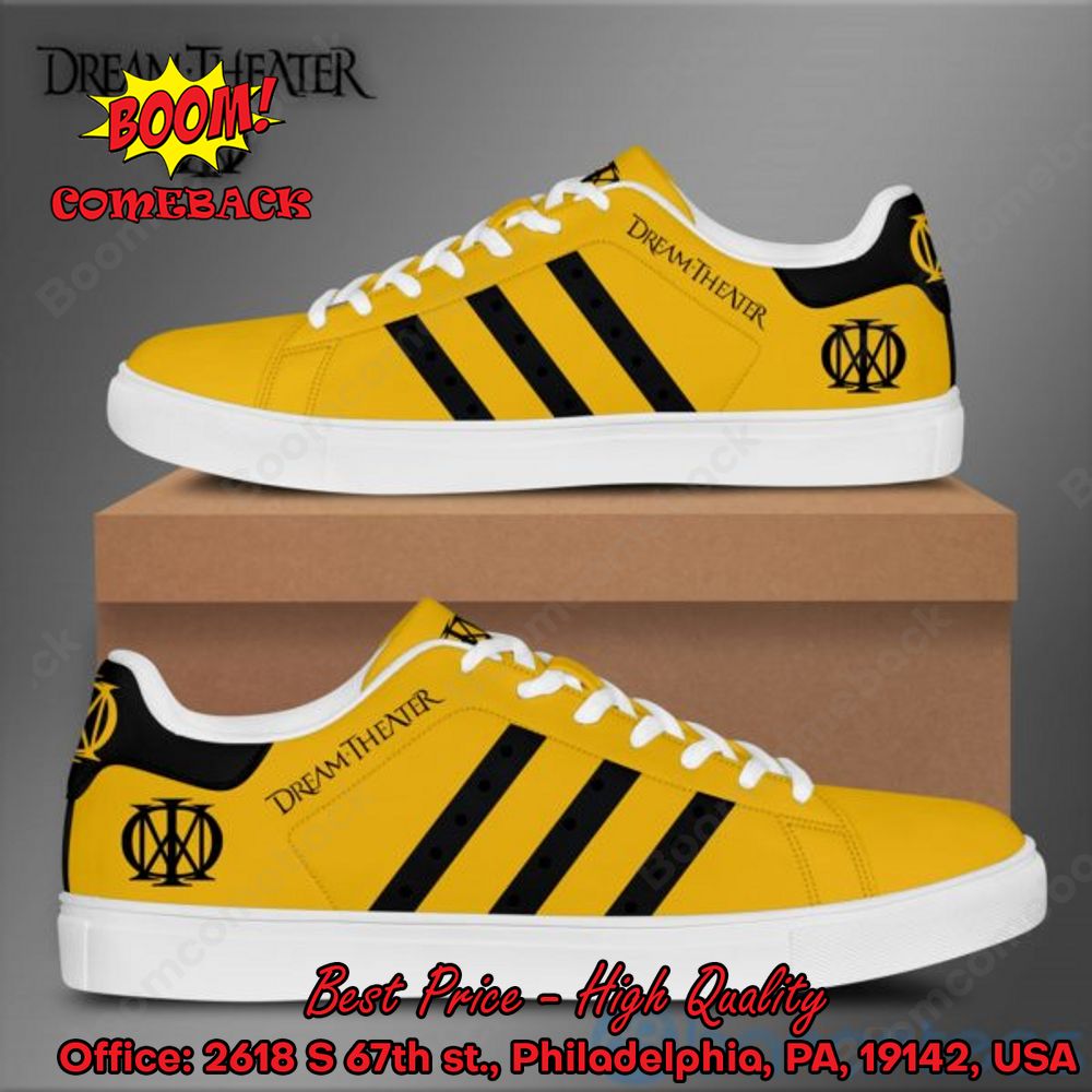 Dream Theater Black Stripes Style 3 Adidas Stan Smith Shoes