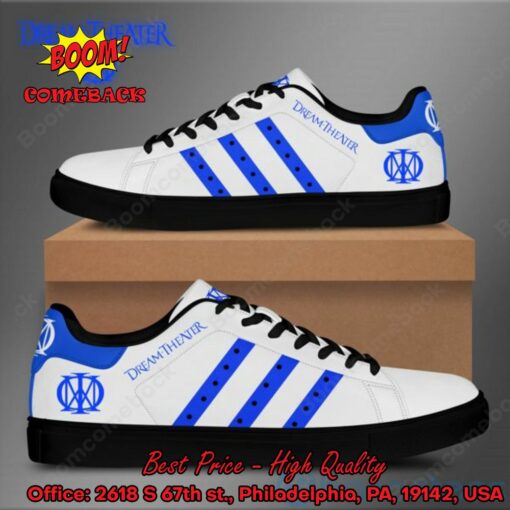 Dream Theater Blue Stripes Style 1 Adidas Stan Smith Shoes
