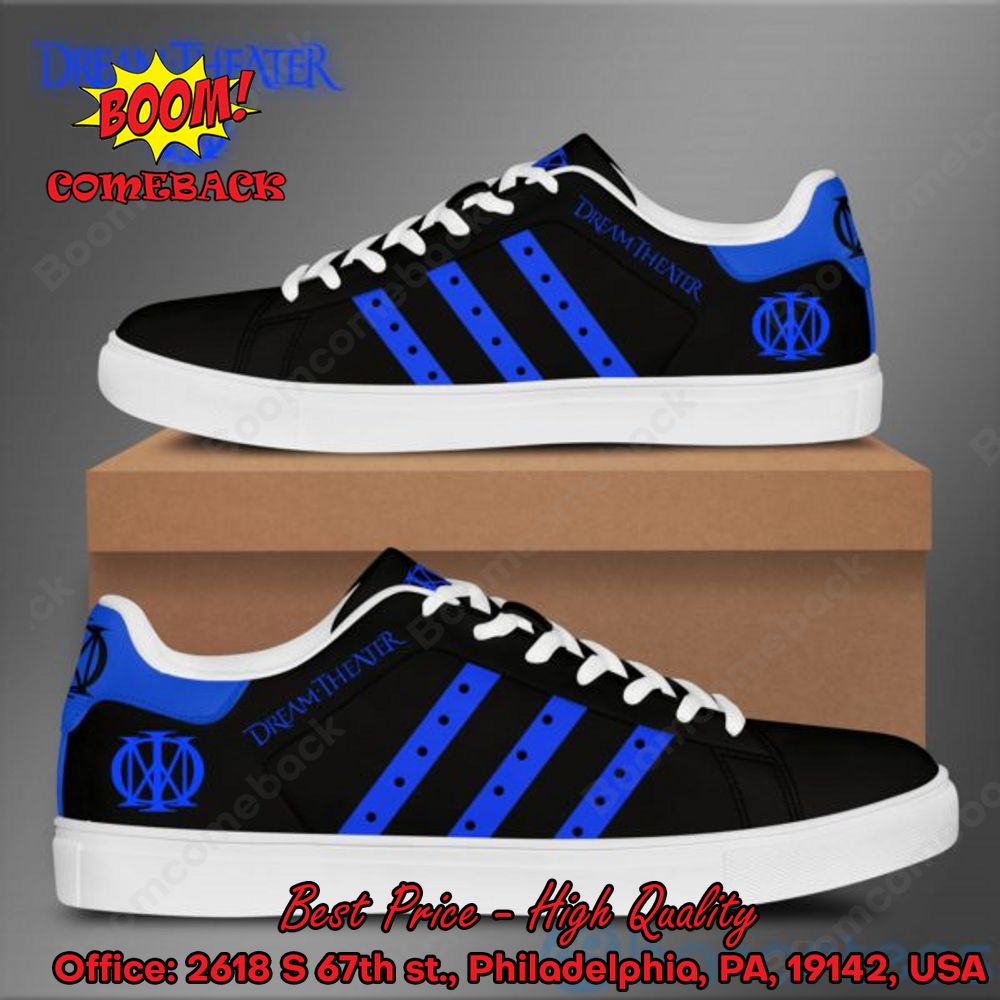 Dream Theater Blue Stripes Style 2 Adidas Stan Smith Shoes