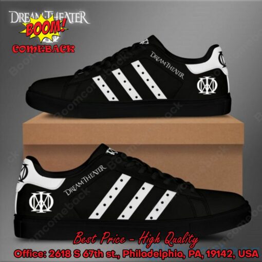 Dream Theater White Stripes Style 1 Adidas Stan Smith Shoes