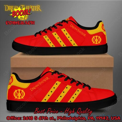 Dream Theater Yellow Stripes Style 3 Adidas Stan Smith Shoes