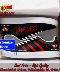 Eminem Slim Shady Personalized Name Black Adidas Stan Smith Shoes