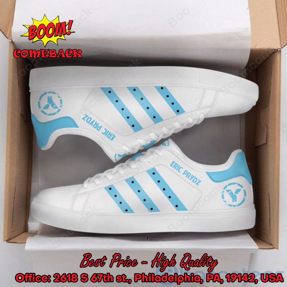 Eric Prydz DJ Aqua Blue Stripes Style 1 Adidas Stan Smith Shoes