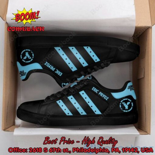 Eric Prydz DJ Aqua Blue Stripes Style 2 Adidas Stan Smith Shoes