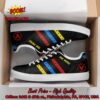 Eric Prydz DJ Red Blue Yellow Stripes Style 1 Adidas Stan Smith Shoes
