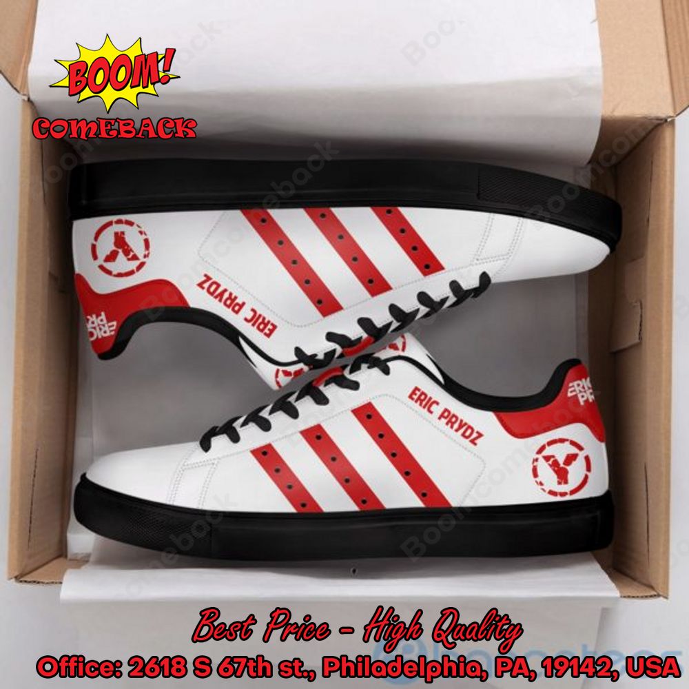 Eric Prydz DJ Red Stripes Style 1 Adidas Stan Smith Shoes