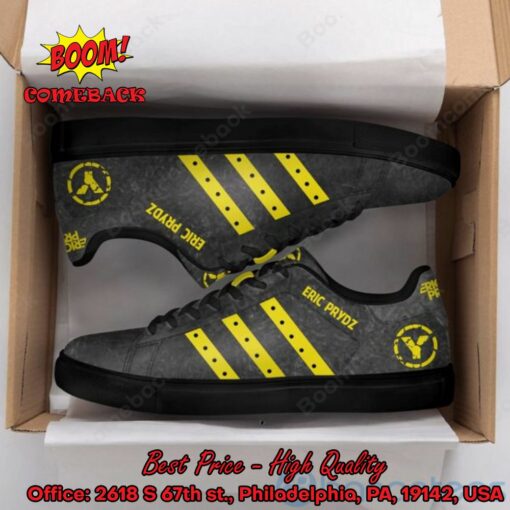 Eric Prydz DJ Yellow Stripes Style 2 Adidas Stan Smith Shoes