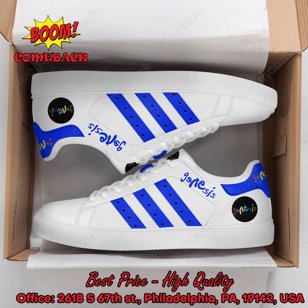 Genesis Blue Stripes Style 1 Adidas Stan Smith Shoes
