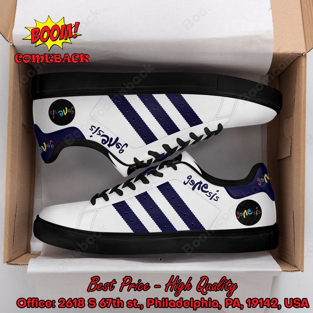 Genesis Navy Stripes Adidas Stan Smith Shoes