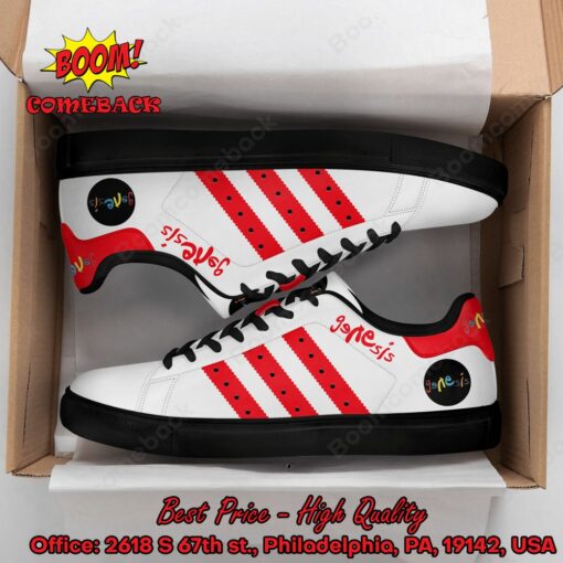 Genesis Red Stripes Style 1 Adidas Stan Smith Shoes