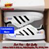 Genesis Rock Band Blue Stripes Personalized Name Adidas Stan Smith Shoes