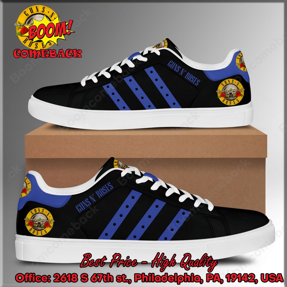 Guns N' Roses Navy Stripes Adidas Stan Smith Shoes