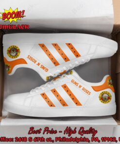 Guns N’ Roses Orange Stripes Adidas Stan Smith Shoes