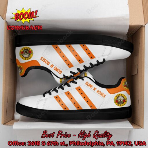 Guns N’ Roses Orange Stripes Adidas Stan Smith Shoes