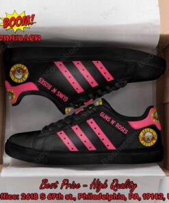 Guns N' Roses Pink Stripes Style 2 Adidas Stan Smith Shoes