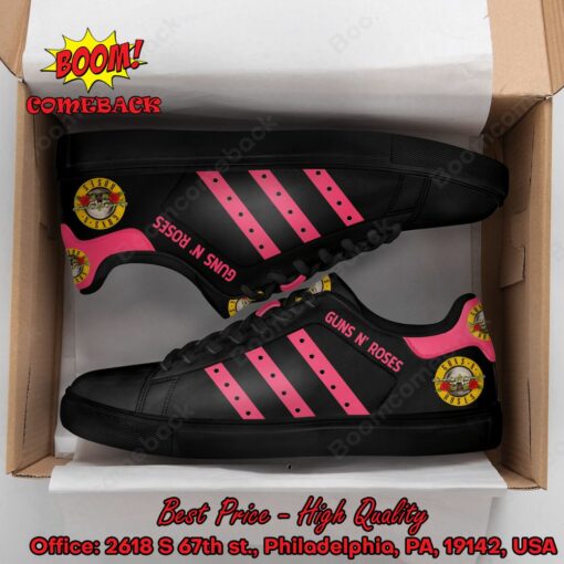 Guns N’ Roses Pink Stripes Style 2 Adidas Stan Smith Shoes