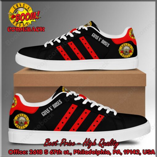 Guns N’ Roses Red Stripes Style 1 Adidas Stan Smith Shoes