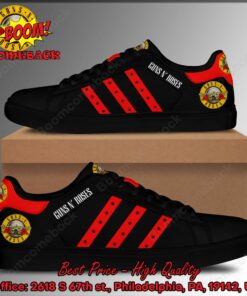 Guns N’ Roses Red Stripes Style 1 Adidas Stan Smith Shoes
