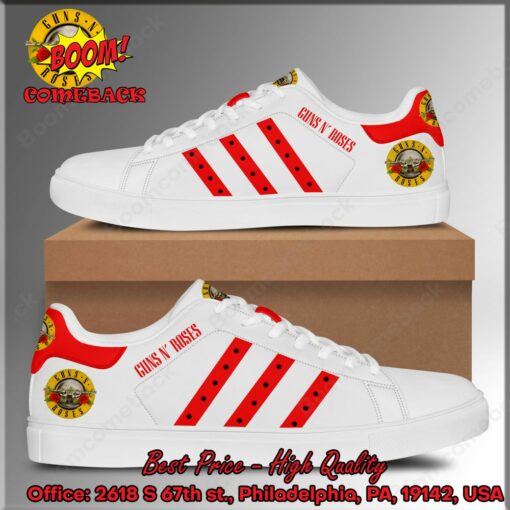 Guns N’ Roses Red Stripes Style 2 Adidas Stan Smith Shoes