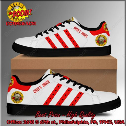 Guns N’ Roses Red Stripes Style 2 Adidas Stan Smith Shoes