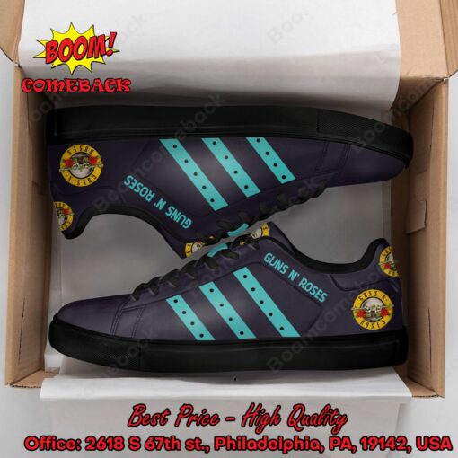 Guns N’ Roses Turquoise Stripes Adidas Stan Smith Shoes