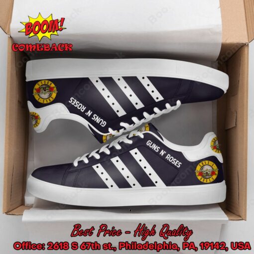 Guns N’ Roses White Stripes Style 1 Adidas Stan Smith Shoes