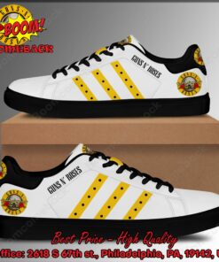 Guns N’ Roses Yellow Stripes Adidas Stan Smith Shoes