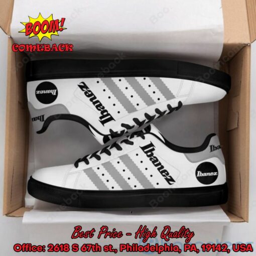 Ibanez Grey Stripes Adidas Stan Smith Shoes