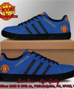 Manchester United Black Stripes Style 2 Adidas Stan Smith Shoes