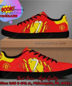 Manchester United Cr7 Red Adidas Stan Smith Shoes