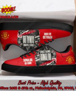 Manchester United Cristiano Ronaldo Go Home Red Adidas Stan Smith Shoes