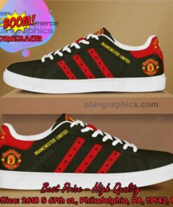 Manchester United Red Stripes Style 1 Adidas Stan Smith Shoes